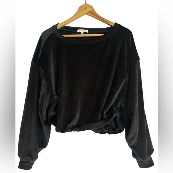 Z Supply Black Bodhi Velour Sweatshirt - Picture 2 of 6